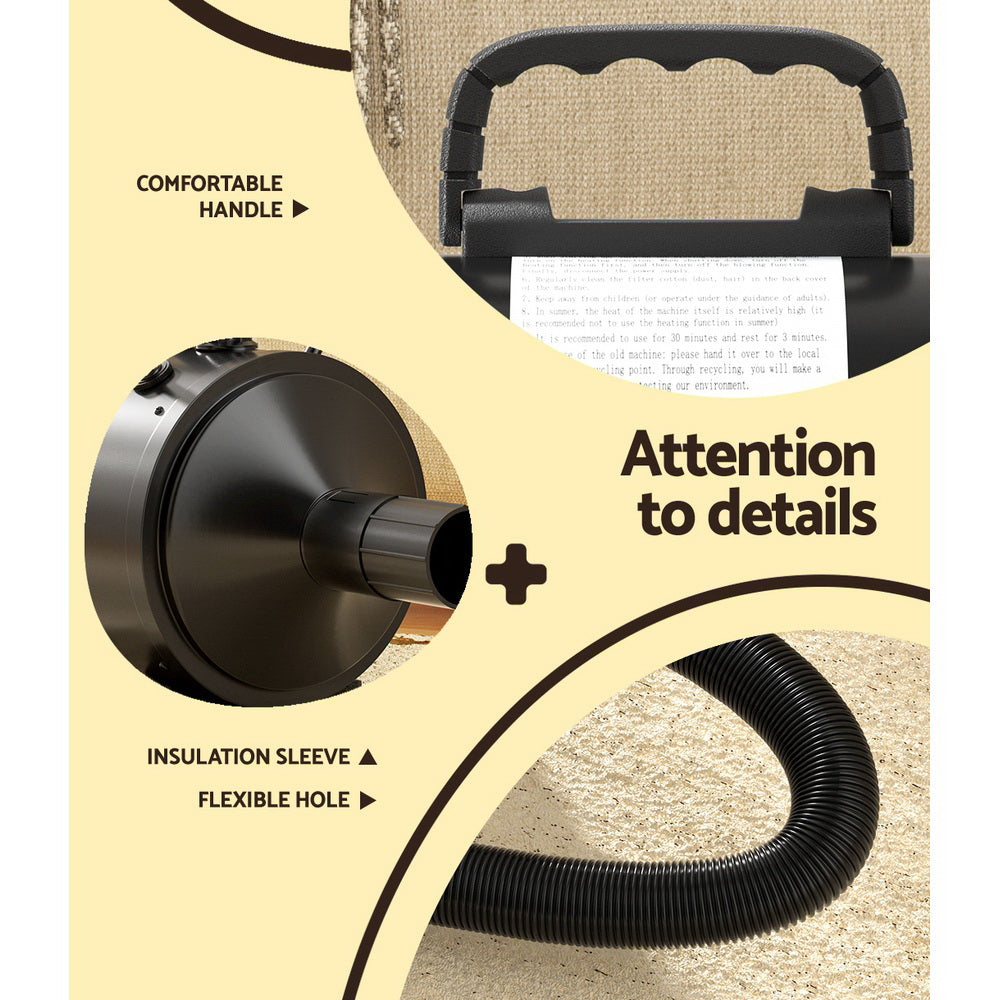 Dog Hair Dryer Dog Cat Grooming Speed Blower Hairdryer Heater Low Noise