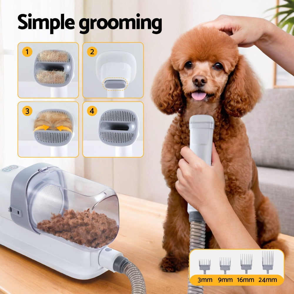 Dog Grooming Kit Vacuum Dog Cat Hair Dryer Remover Clipper Brushes Cleaning