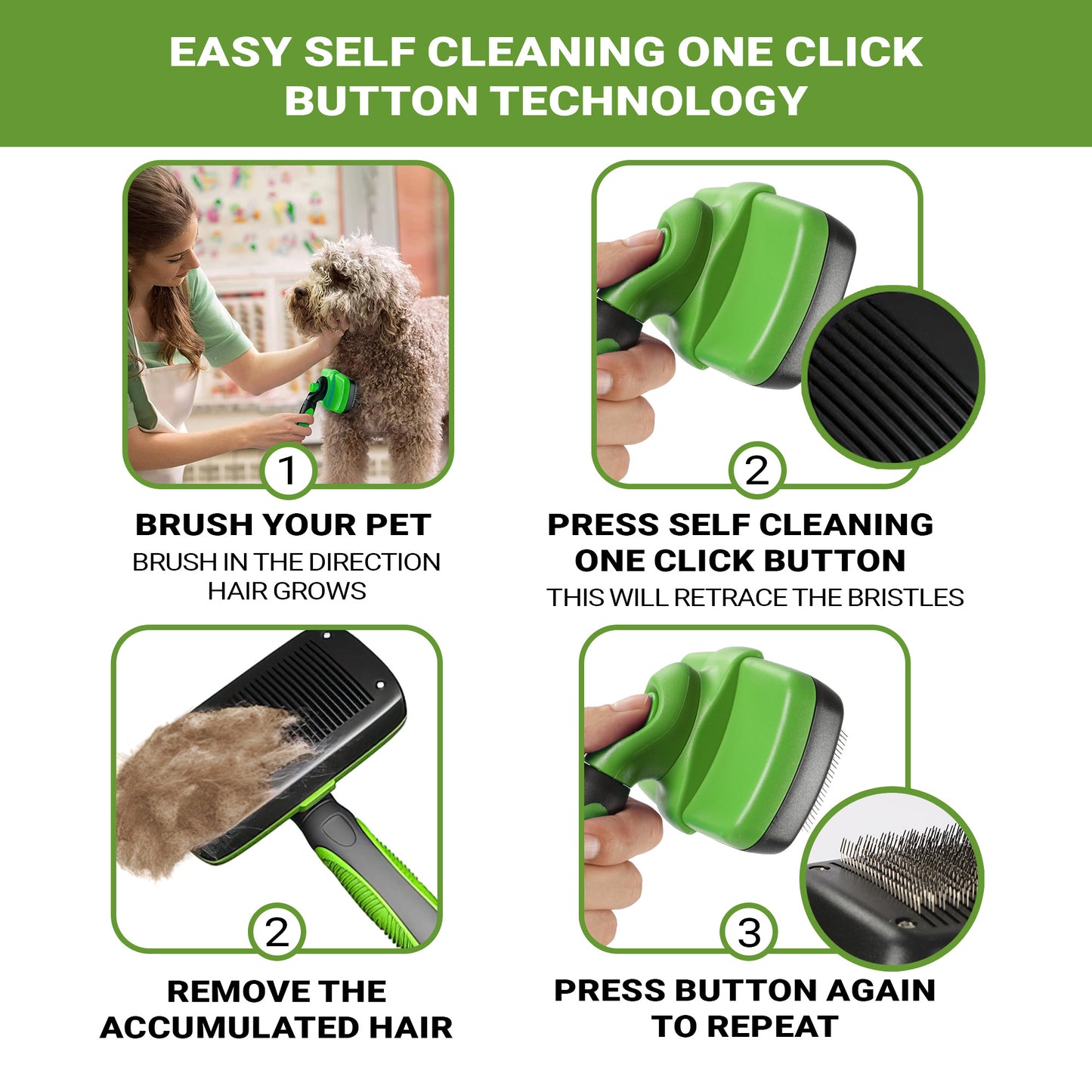 Green Dog Slicker Brush
