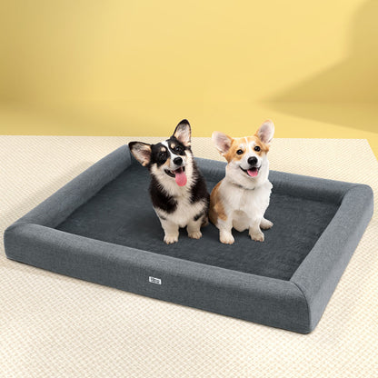 Bed Dog Cat Extra Large Calming Soft Sofa Cushion Egg Crate Washable Grey