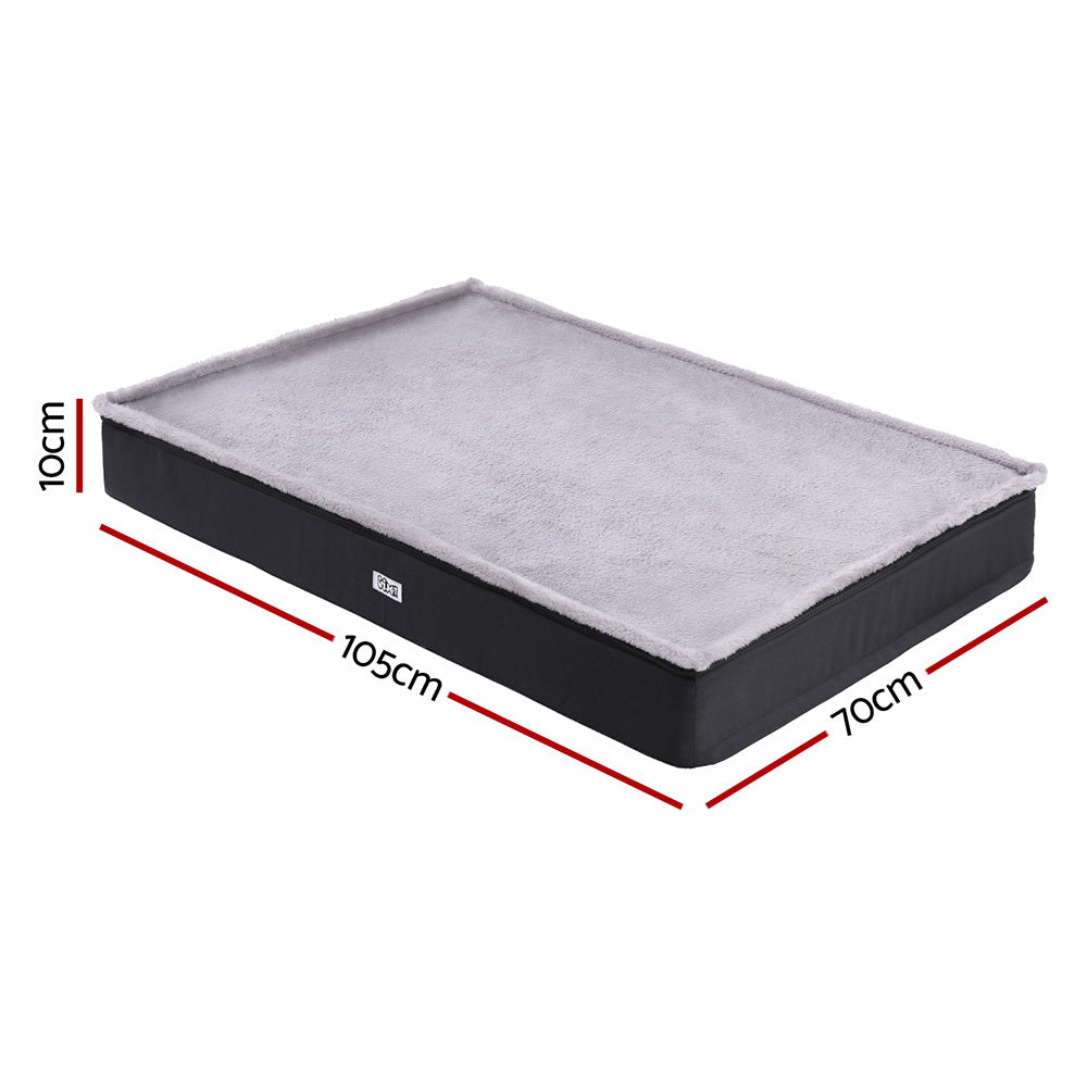 Bed Dog Cat Large Calming Soft Sofa Foam Cushion Washable Cover Grey