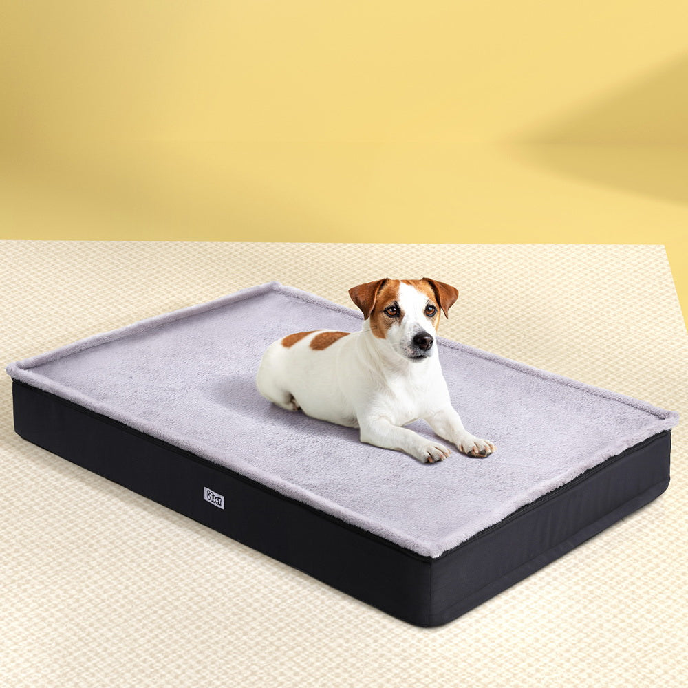 Bed Dog Cat Large Calming Soft Sofa Foam Cushion Washable Cover Grey