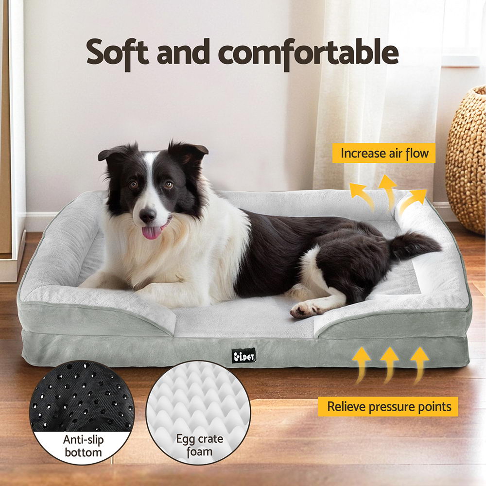 Bed Dog Calming Soft Cushion Egg Crate Large Sofa Removable Washable