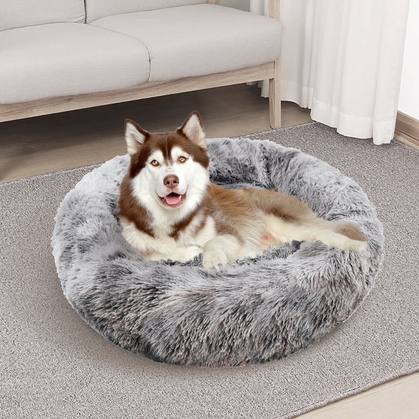 Pet Bed Dog Bed Cat Calming Bed Extra Large Sleeping Comfy Cave Washable 90cm
