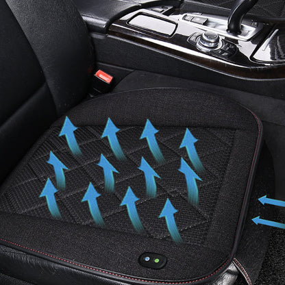 Car Seat Cover Cooling Pad Electric Air Ventilator Seat Cushion - Black