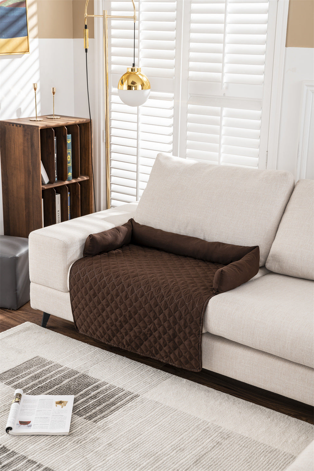 Waterproof Sofa Protector Dog Mat with Bolsters (Non-Slip, Washable)