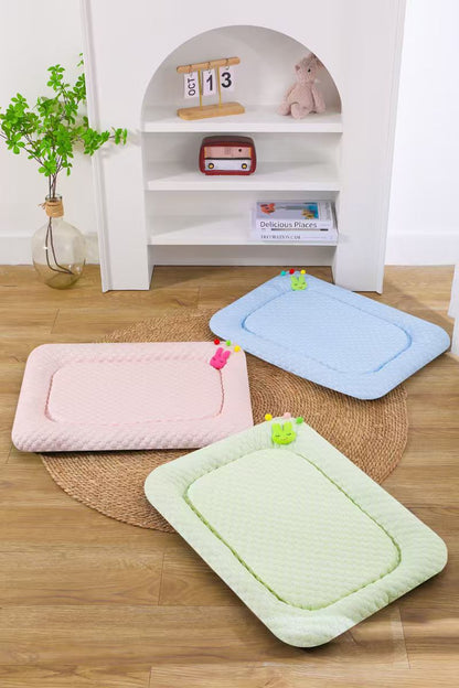Pink Breathable Cooling Pet Mat - Ice Bean Summer Bed for Small Dogs (M : 42x58cm)